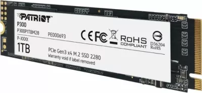 SSD Patriot P300 P300P1TBM28 1TB M.2 NVMe PCIe Gen3 x4 (2280)