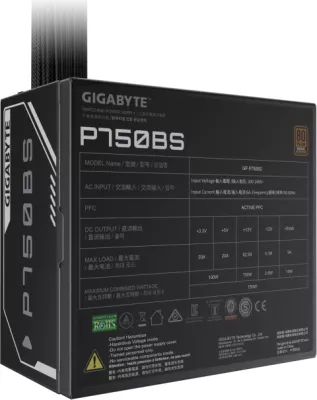 Furnizues rryme Gigabyte P750BS 750W 80 Plus Bronze, i zi