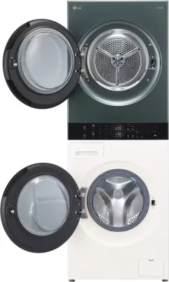 Lavatrice-tharëse kullë LG WT1210EGF 12/10 kg 1400 rpm WiFi, jeshile-bezhë