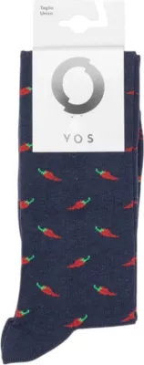 Çorape të gjata për meshkuj YOS Peperoncino, blu