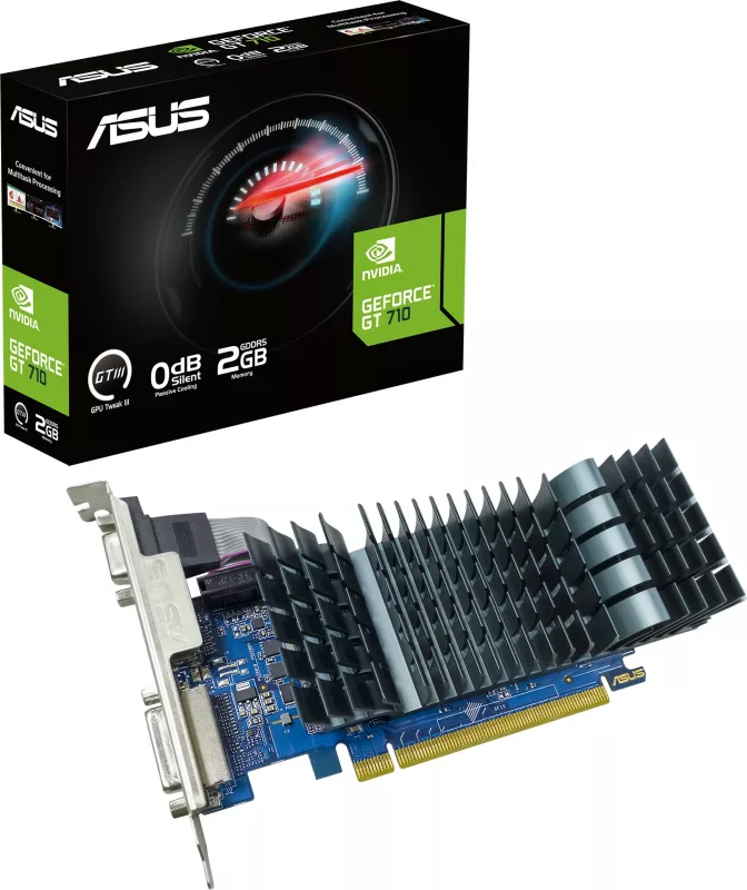 Kartelë grafike ASUS GeForce GT 710, 2 GB, GDDR5, PCI Express 2.0, e zezë/blu