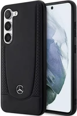 Mbështjellës Mercedes Leather Urban për Samsung Galaxy S23, i zi