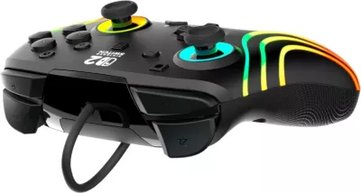Kontroller me kabllo Turtle Beach Afterglow Wave për Nintendo Switch 2, RGB, Hall sticks, USB 3m, jack 3.5mm, i zi