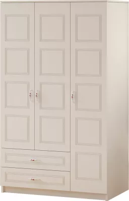 Dollap garderobe, ngjyrë e bardhë mat, Skye Decor, RB-002, 105x180x52 cm