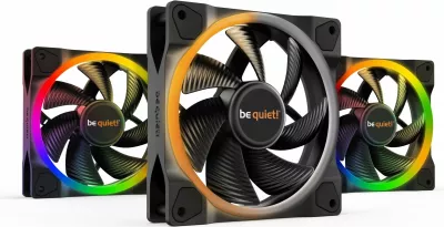 Ventilatorë kasë Be Quiet! LIGHT WINGS 120mm PWM ARGB, 3 copë, i zi