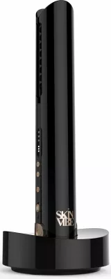 Drejtues flokësh pa kabllo SkinVibe Luna MiniWireless SV-003BK, 210°C, pllaka qeramike 20 mm, 3 nivele temperature, LCD, e zezë, me qese mbrojtëse
