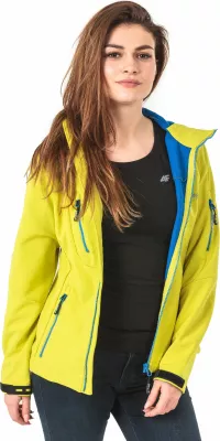 Xhaketë për femra Viking Eva 7007515S, softshell 4-way stretch, madhësia S, e verdhë