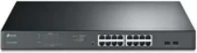 Switch TP-Link TL-SG1218MPE 16 porte Gigabit 1Gbps me 2 porta SFP, e zezë