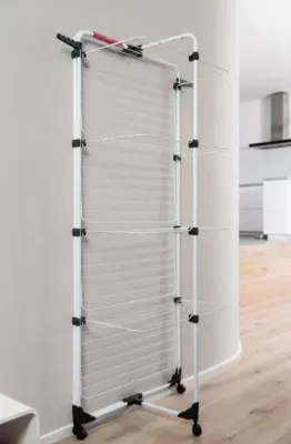 Tharëse për rroba Vileda Mixer 4, 71 × 71 × 169 cm, e bardhë