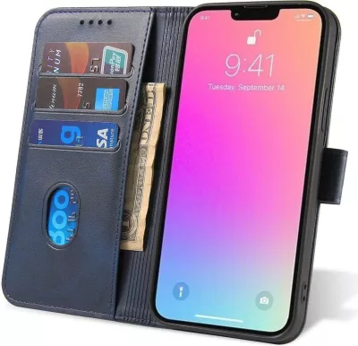 Mbështjellës magnetik Hurtel për Xiaomi Redmi Note 12 5G / Poco X5 5G, me kapak, portofol dhe qëndrim, Blu