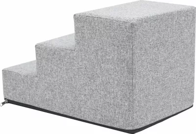 Shkallë për qen Hobbydog Small Steps Inari 30x50x30 cm, gri e çelët