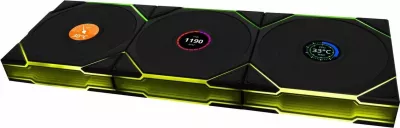 Ventilatorë kasë PC Lian Li UNI FAN TL Wireless LCD 120 Reverse Blade, 120mm, PWM 4-pin, ARGB, zi, 3-pack