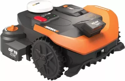 Robot kositës bari Worx Landroid Vision Cloud L3000, 3000 m², 20V 5Ah, 22 cm, portokalli/zi