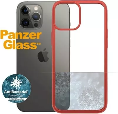 Mbështjellës PanzerGlass ClearCase për iPhone 12 Pro Max, transparent dhe i kuq