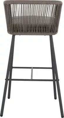 Karrige për bar, me skelet metalik dhe litar gri, FH5714.01, 53x42x101 cm