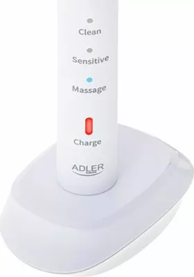 Furçë dhëmbësh sonike elektrike ADLER AD2175, 30,000 VPM, 3 modalitete, IPX7, bardhë, set me 2 koka + karikues induktiv