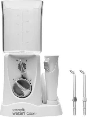 Irigator dhëmbësh Waterpik WF-310, 3 nivele intensiteti, 2 koka, USB Type-C, bardhë