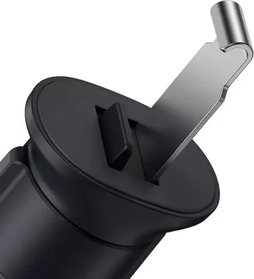 Mbështjellës për celular Baseus Metal Age II, për makinë, ngjyrë e zezë