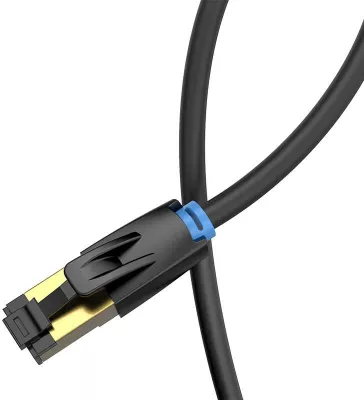 Kabllo rrjeti Vention IKABK CAT8, 8m, 40Gbps, e zezë