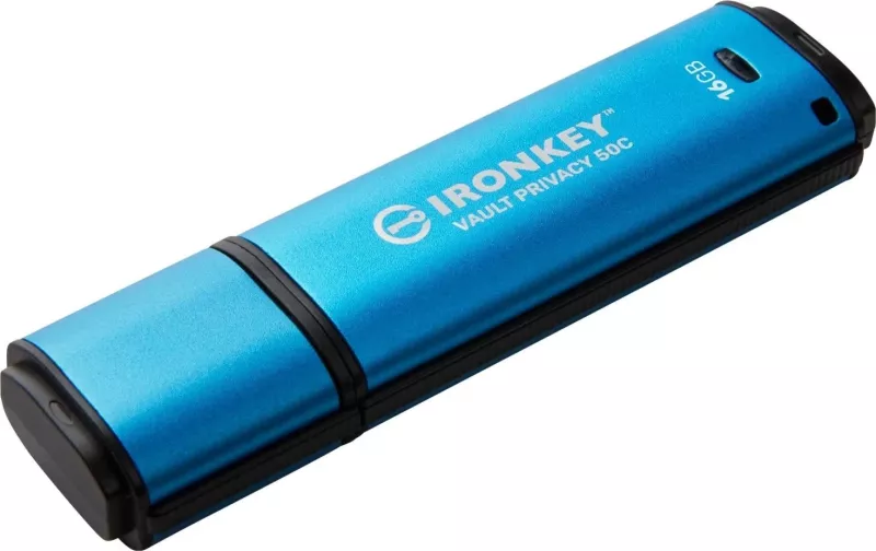 USB Kingston IronKey Vault Privacy 50C, 16GB, blu