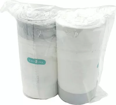 Qese mbeturinash për kuti rëre mace Catlink Pro-X/Young, 13 L, 64×40 cm, 40 copë (2 rrotulla × 20), të bardha
