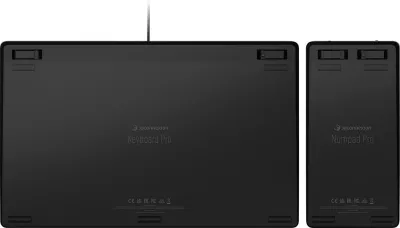 Tastierë 3Dconnexion Keyboard Pro, Numpad i ndarë, Full-size, Wired & Wireless, USB + RF Wireless + Bluetooth, QWERTZ, E zezë