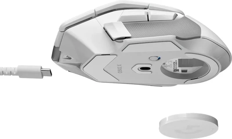 Mausi për lojëra Logitech G502 X Plus, i bardhë