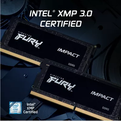 RAM Memorje Kingston FURY Impact 8GB DDR5 4800MT/s SO-DIMM e zezë