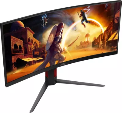 Monitor gaming AOC CU34G4 34" WQHD 3440x1440 180Hz 1ms HDR10 i lakuar, i zi/kuq