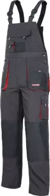 Pantalona pune me rripa LAHTI PRO LPSR0248, madhësi S (48), 35% pambuk/65% poliester, gri e errët