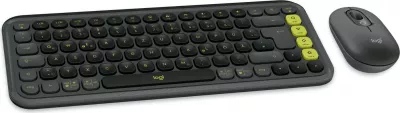 Tastierë dhe Maus Logitech POP ICON COMBO, Wireless, Bluetooth, QWERTZ, Graphite, Green