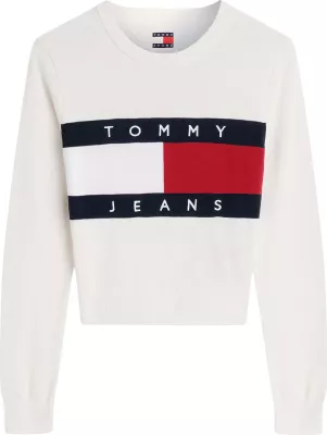 Xhemper për femra Tommy Hilfiger Jeans DW0DW22930, i bardhë [Madhësia: S]