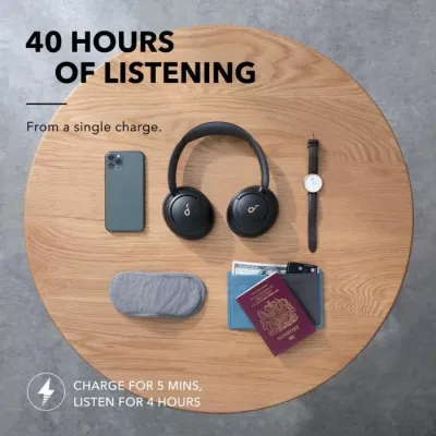 Kufje wireless ANKER Soundcore Life Q30, Active Noise Cancellation (NC), 2x40mm, AUX, zezë, set me kasë + kabllo