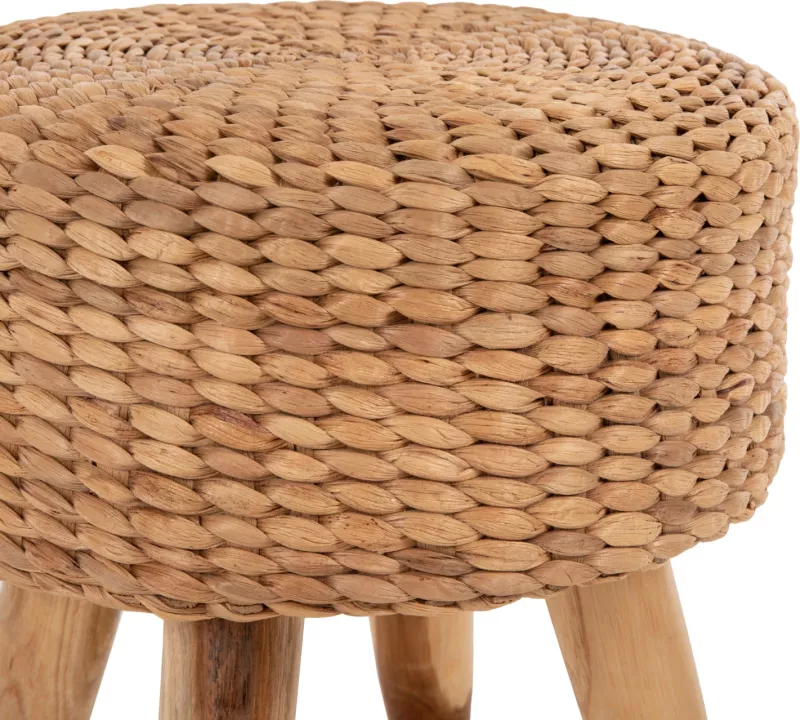 Karrige për bar JIM FH7824 dru tik ngjyrë natyrale-sedilje e mat Φ43x43Hcm