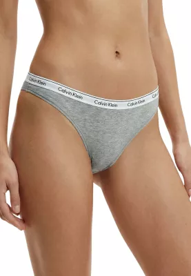 Të brendshme bikini 3 palë për femra Calvin Klein Underwear LV00QD5207, të hirtë [Madhësia: L]