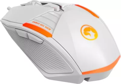Maus gaming Marvo M291, me kabllo USB, 6400 DPI, RGB, 6 butona, e bardhë