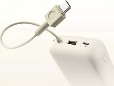 Powerbank Xiaomi PB2030MI 20000mAh 33W me kabllo USB-C të integrume, 3 porta, blu