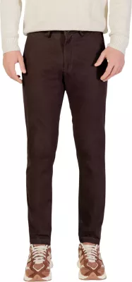 Pantallona chino për meshkuj Borghese 5WPA01 07CO126M, kafe të errëta