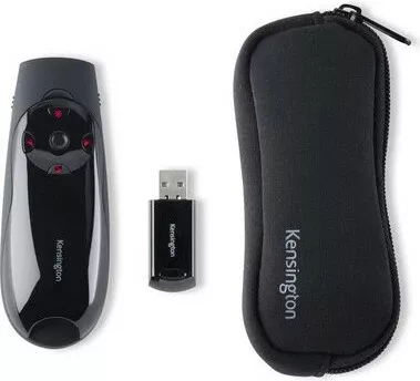 Prezenter wireless Kensington Presenter Expert, laser i kuq, kontroll kursor, RF, USB, 45 m, i zi