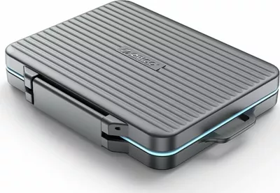 Kuti për karta memorje Orico PHCD-4-BK-BP, 8 SD + 4 CF, me karabiner, e zezë