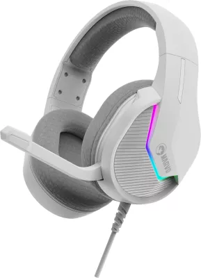 Kufje Marvo H8618 me mikrofon, RGB, me kabllo (USB/3.5 mm), të bardha