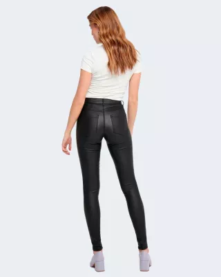 Xhinse skinny për femra Only ONLROYAL HW SK ROCK COATED PIM, të zeza [Madhësia: M]