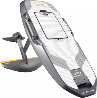 Bordë eFoil elektrike Waydoo Flyer EVO Master PLUS EVOMASTERPLUS1 75L 6000W bateri 2300Wh, gri/bardhë, set komplet