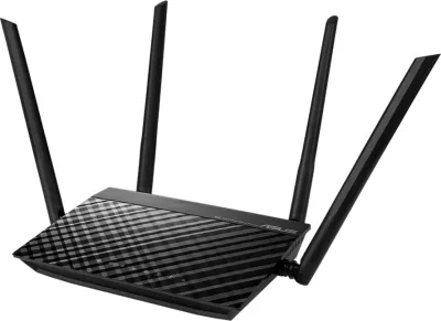 Router ASUS RT-AC1200 V2 Dual-Band WiFi 5 (802.11ac) 300+867 Mbps, 4 antena të jashtme, i zi