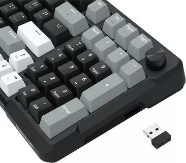 Tastierë mekanike Redragon ARLOKKS QMK K742, 96%, RGB, wireless/wired, anglisht, e zezë