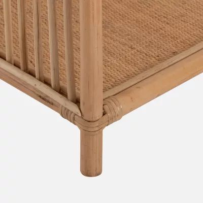 Raft librash FH9552 prej ratanit natyral, ngjyrë natyrale, 80x40x182H cm