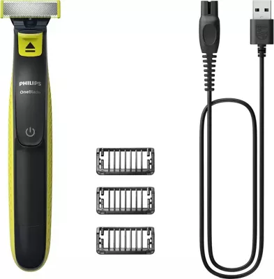 Makinë rroje për meshkuj Philips OneBlade, USB-A, e zezë e gjelbër