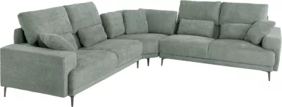 Kënd divani SYMMET FH3269.06, pëlhurë mente, këmbë antracit me shkëlqim, 314x236x90-102H cm