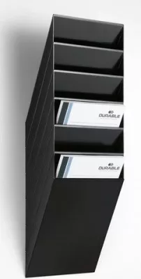 Raft muri për dokumente Durable FLEXIBOXX DOK.A, 6 ndarje A4, i zi (1709760060)