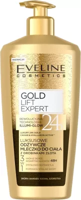 Qumësht trupi për femra Eveline Cosmetics Gold Lift Expert 24K Gold, 350ml
